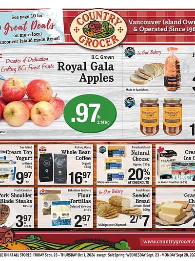 Country Grocer Chase River weekly flyer