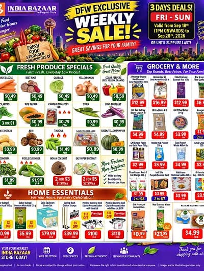 India Bazaar Lewisville weekly flyer