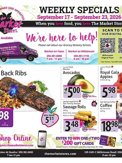 The Market on Yates weekly flyer