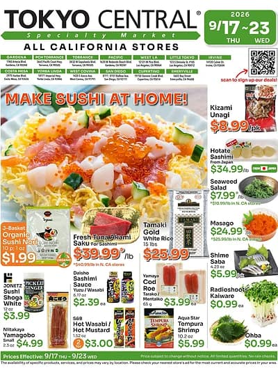 Tokyo Central Cupertino weekly flyer